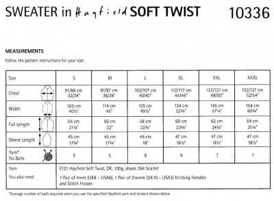 Knitting Pattern - Hayfield 10336 - Soft Twist DK - Ladies Sweater